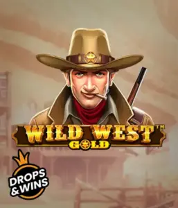  Meet the daring sheriff of "Wild West Gold," a popular slot game by Pragmatic Play. The graphic depicts a stern-faced sheriff with a golden star badge, framed by a dusty Old West town backdrop. The game's title is prominently displayed in a classic font, accentuating the theme of adventure and law enforcement in the wild frontier. 