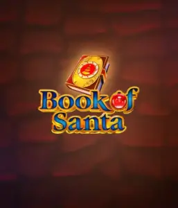 Celebrate the festive spirit with the Book of Santa game by Endorphina, showcasing an elegant golden book adorned with Santa's iconic symbol. This image captures the warmth and excitement of Christmas, set against a cozy red background. Perfect for players looking to get into the holiday spirit, offering a charming adventure. 